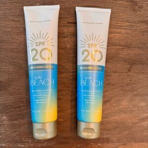 Bath & body Works at the beach sunscreen lotion SPF 20